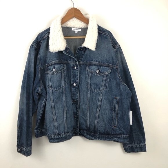 GOOD AMERICAN Boyfriend Denim Jacket Plus 18 - Picture 8 of 13